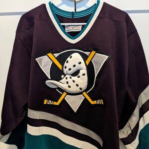 Vintage Authentic CCM Center Ice Collection Anaheim Mighty Ducks Hockey Jersey